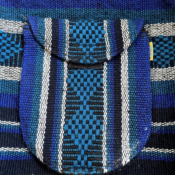 Pinzon Boho Drawstring Backpack Bag Colorful Zip Pocket 15"x15" - Picture 4 of 4